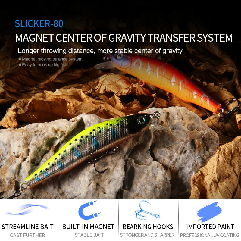 80mm 8.5g professional quality magnet weight fishing lures