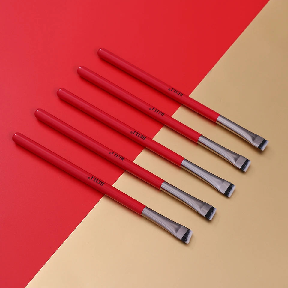 5PCS Synthetic  hair Red Makeup Brushes