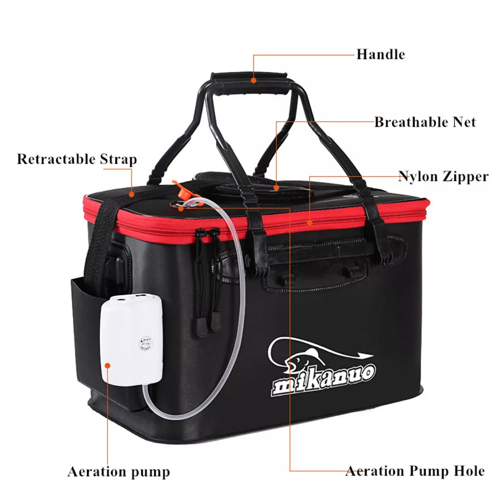 Collapsible Portable Fishing Bag with Basin