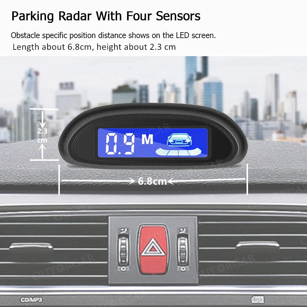 Car LED Parking Radar With 4 Parking Sensors