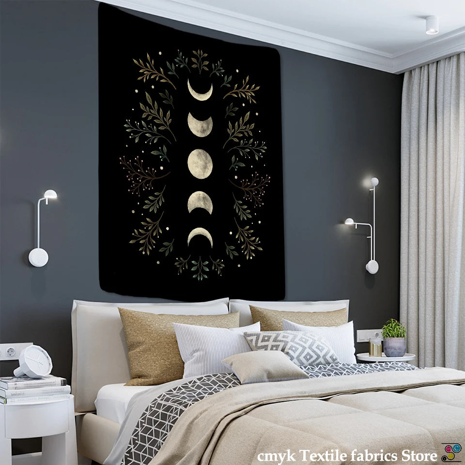 Vintage Moon Phase Tapestry