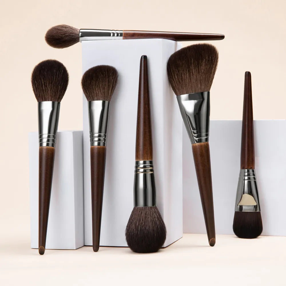 Brown Makeup Brushes Set