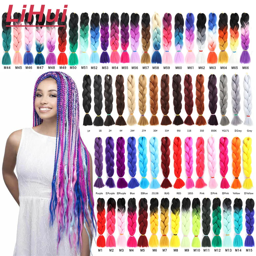 24 Inches of Ombre Jumbo Synthetic Braiding Hair