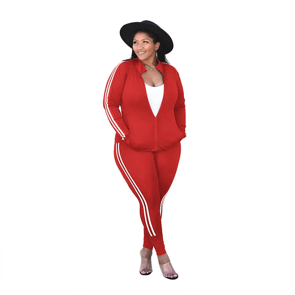 Plus Size 2 Piece Sweatshirt and Sweatpants