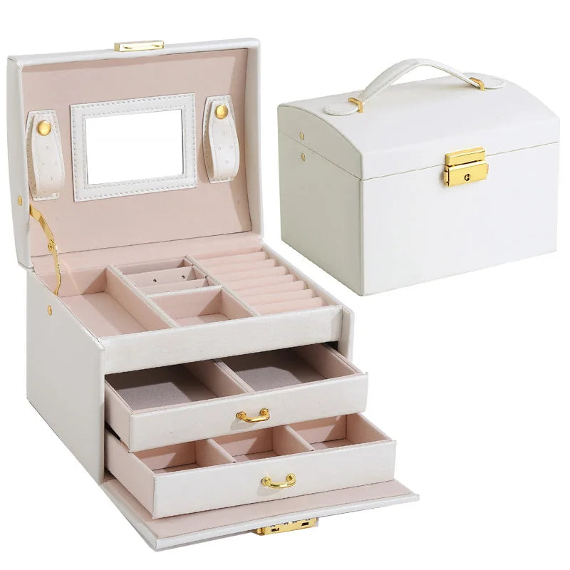 3 Layers Jewelry Organizer Box with Large Capacity