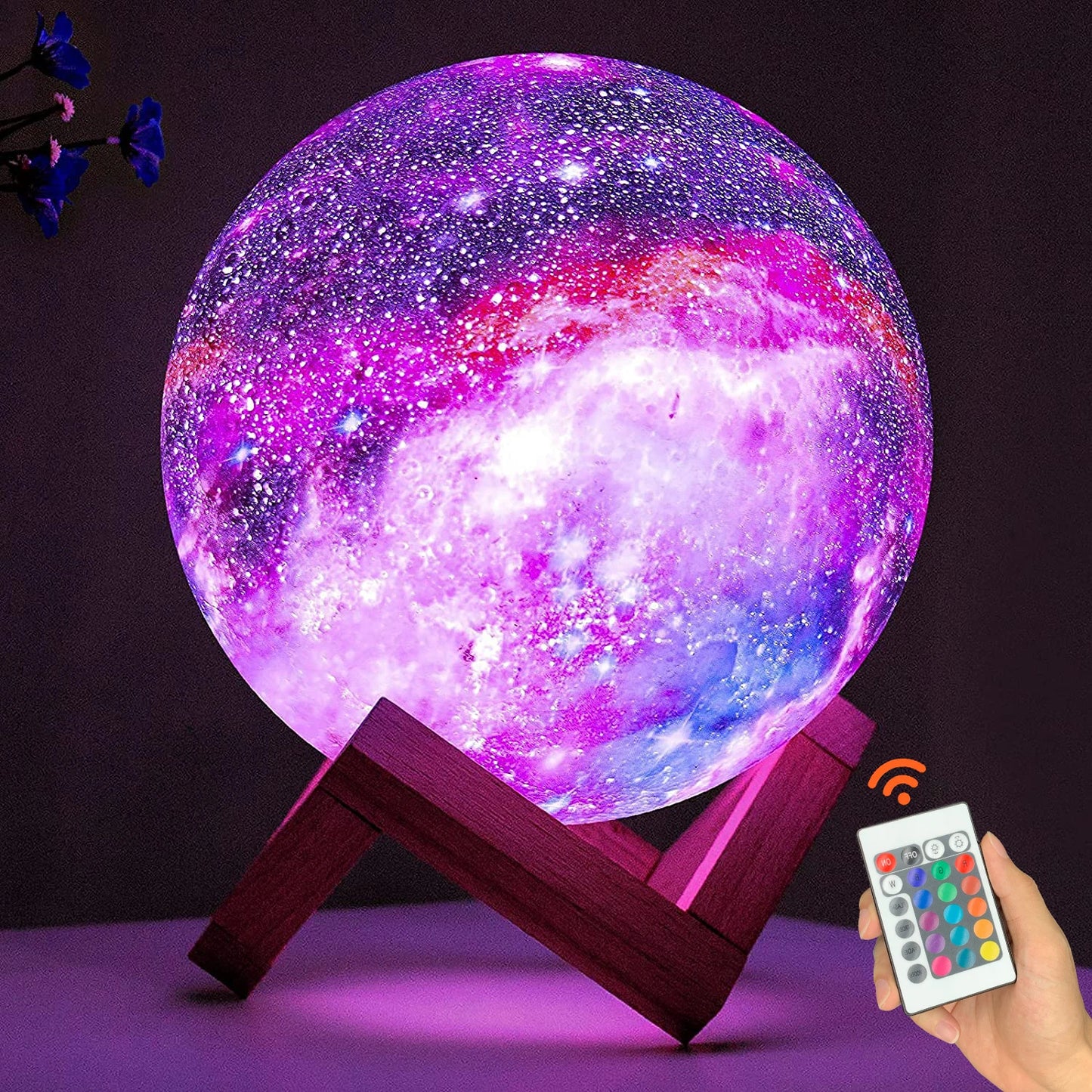 16 Colors LED Moon Lamp Galaxy Night Lamp with Change color Touch And Remote Control