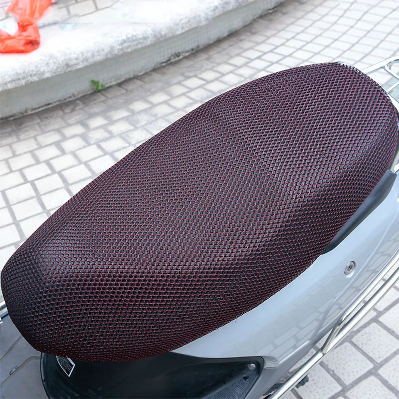 Black Breathable Summer 3D Mesh Motorcycle Seat Cover