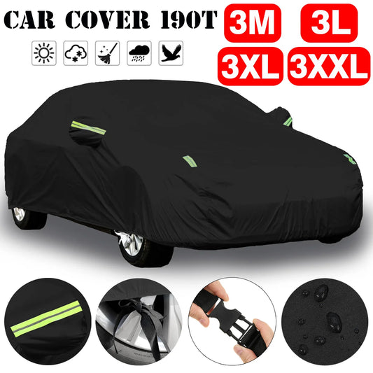 Waterproof Anti Snow Black Full Car Cover