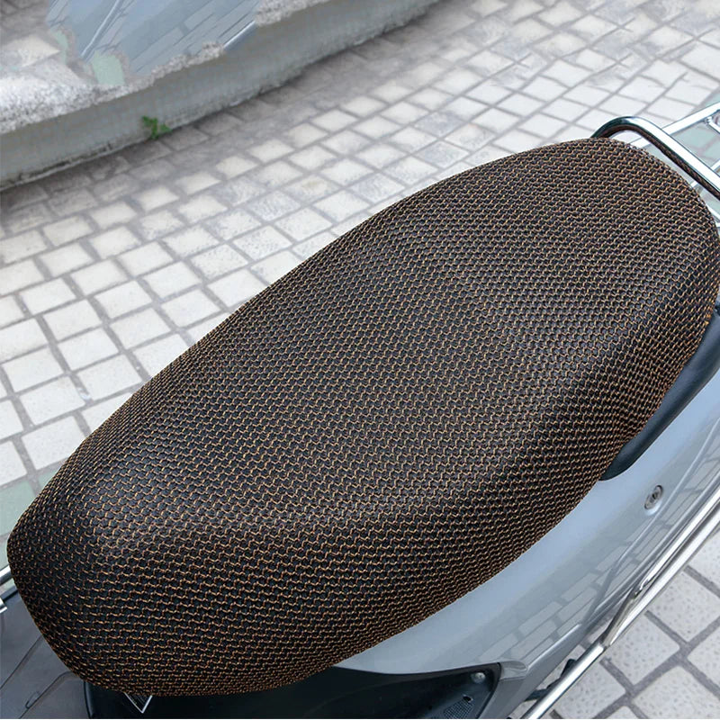 Black Breathable Summer 3D Mesh Motorcycle Seat Cover