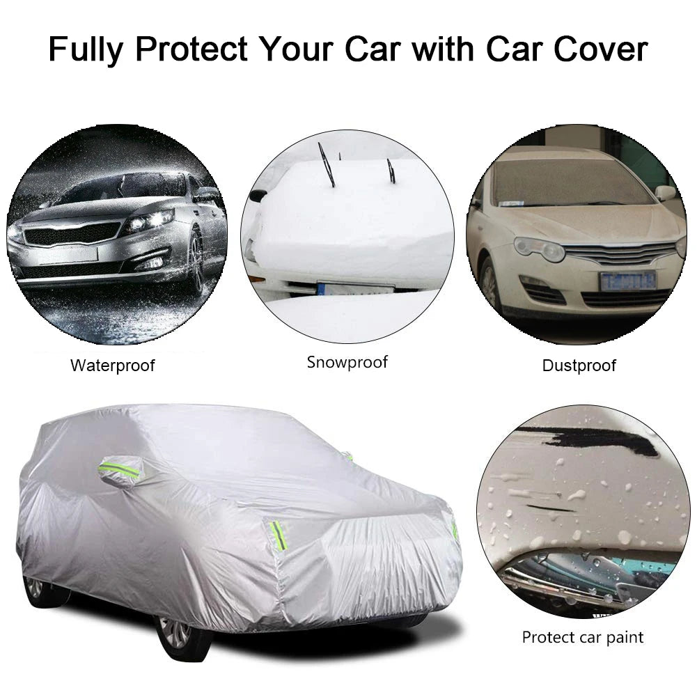 Full Car Covers with Reflective Strip
