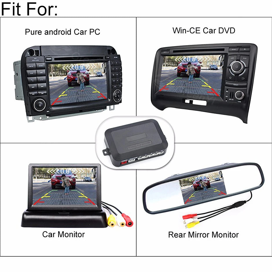 Dual Core CPU Car Video Parking Sensor