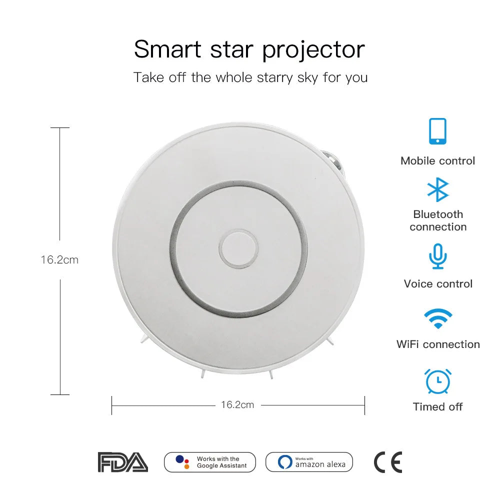 Smart Galaxy Star Projector and Works With APP