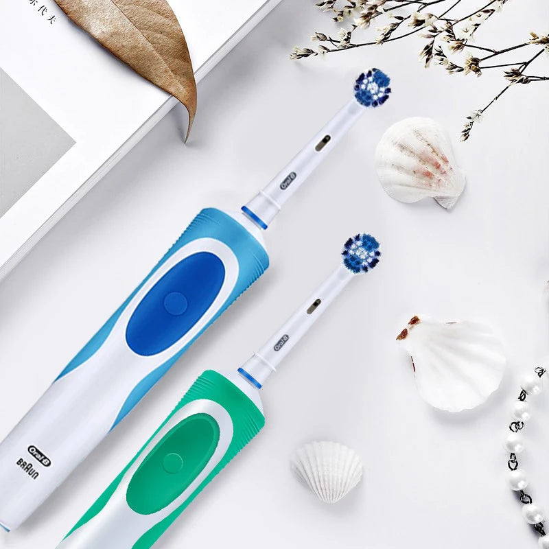 2D Rotary Vibration Electric Toothbrush with 4 Gift Brush Heads for Free