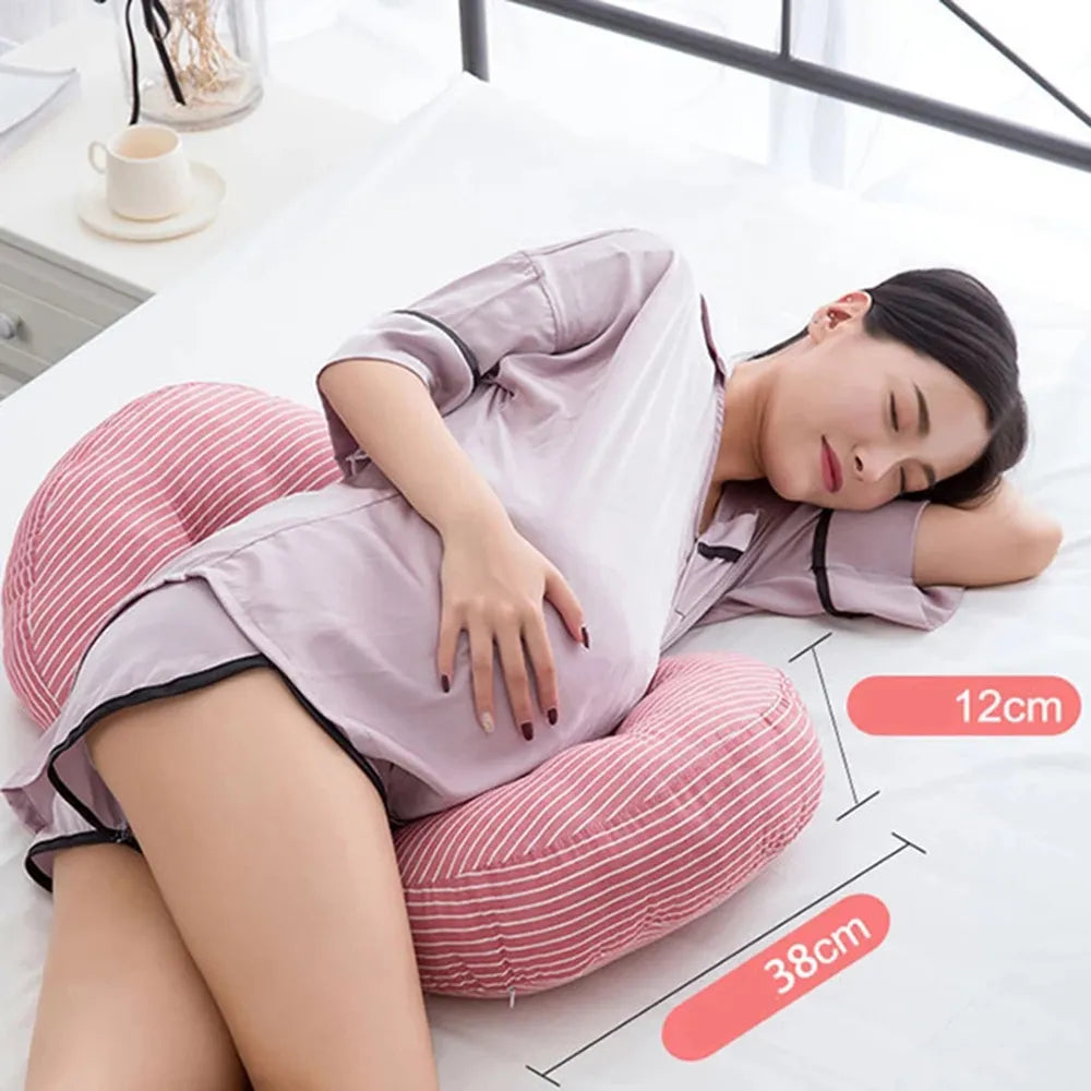 Multi-function U Shape Pregnant Women Sleeping Support Pillow Bamboo Fiber Cotton Side Sleepers Pregnancy Body Pillows For Mater