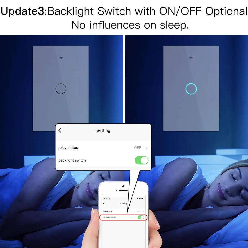 110/220V Wi-Fi Smart Light Switch and Control Works with Alexa Google Home