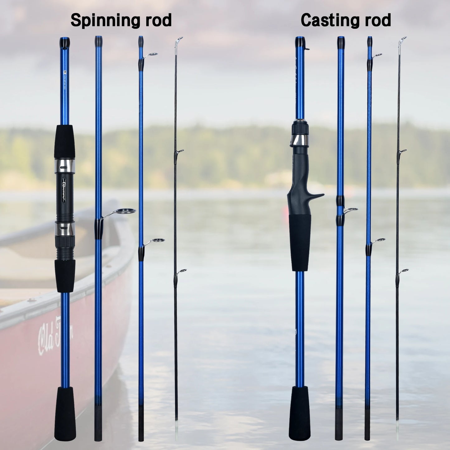 1.8/2.1m Bait Casting Spinning Mini Fishing Rod with 4/5 Section