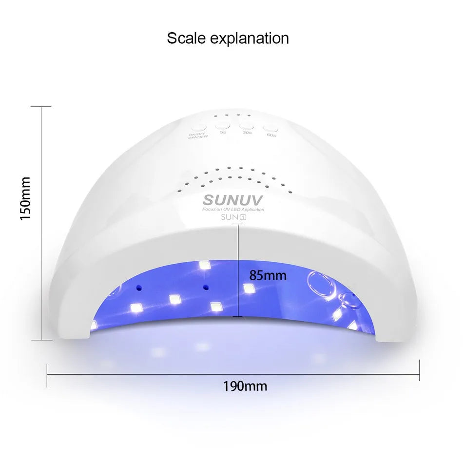 48W Professional LED Nail Lamp for UV Gel Nail Drying Machine with Infrared Sensor