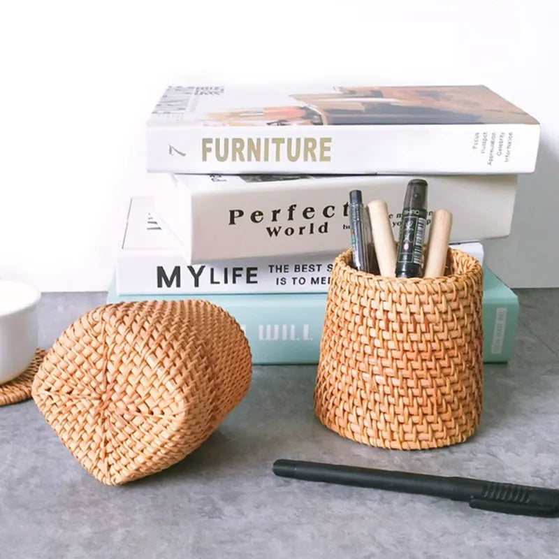 Handmade Rattan Storage Basket