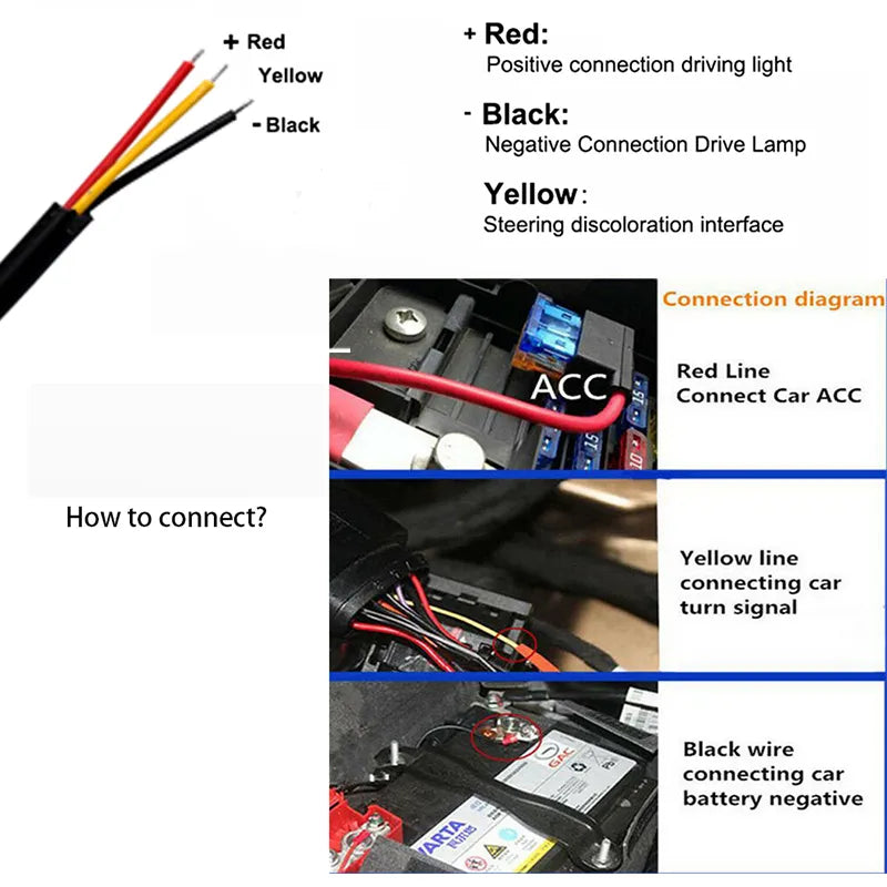 2pcs Flexible Waterproof LED Car Daytime Running Light