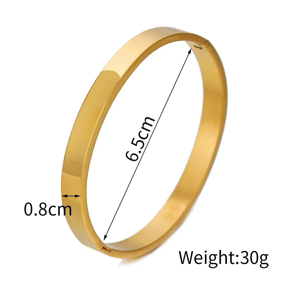 New Fashion 4mm/6mm/8mm Stainless Steel Bracelet Bangle For Men Couples Matching Charm Cuff Wrist Luxury Mens Jewellery Gifts