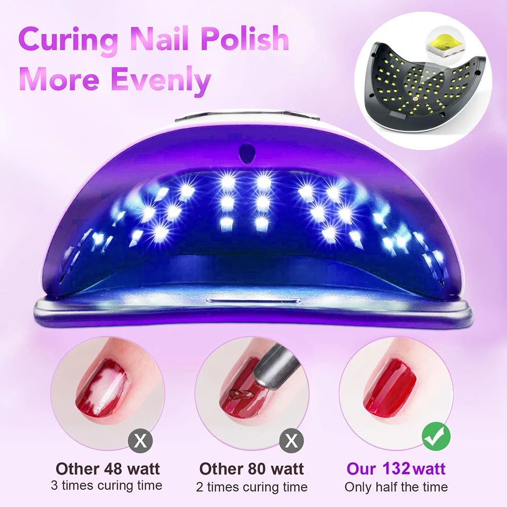 132w UV Lamp For Resin With 4Timer Nail Lamp Dryer