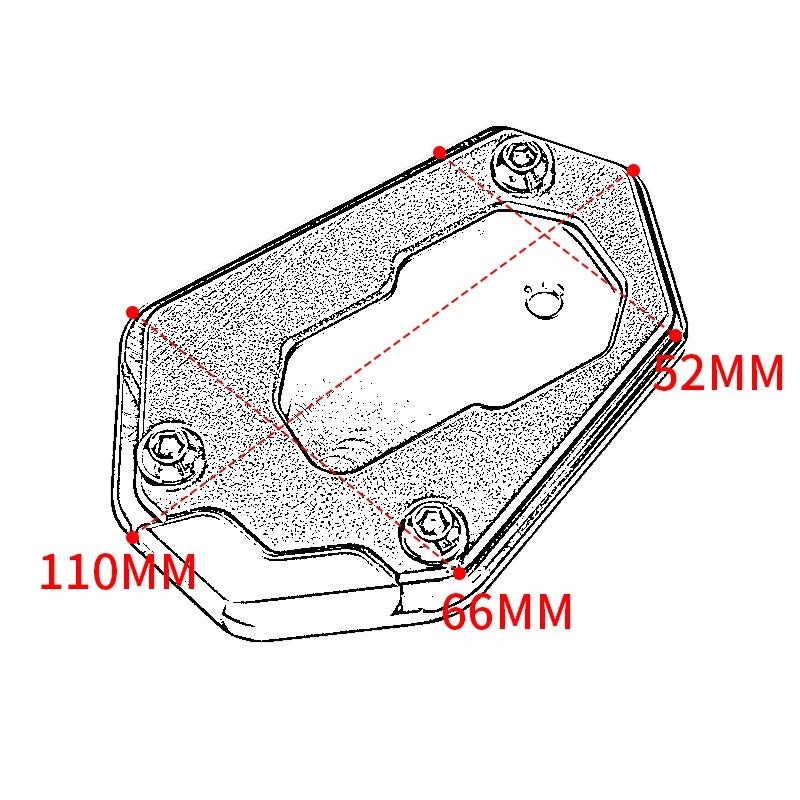 Motorcycle Side Bracket Enlarged Extension