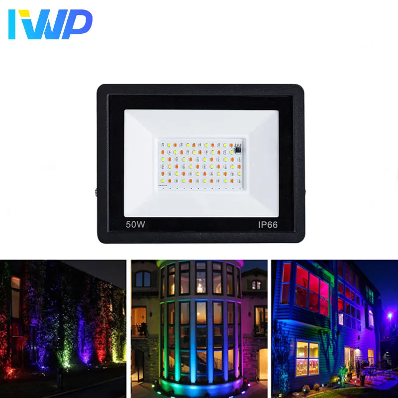 220V 50W-100W LED Flood Light With Color Remote Controller