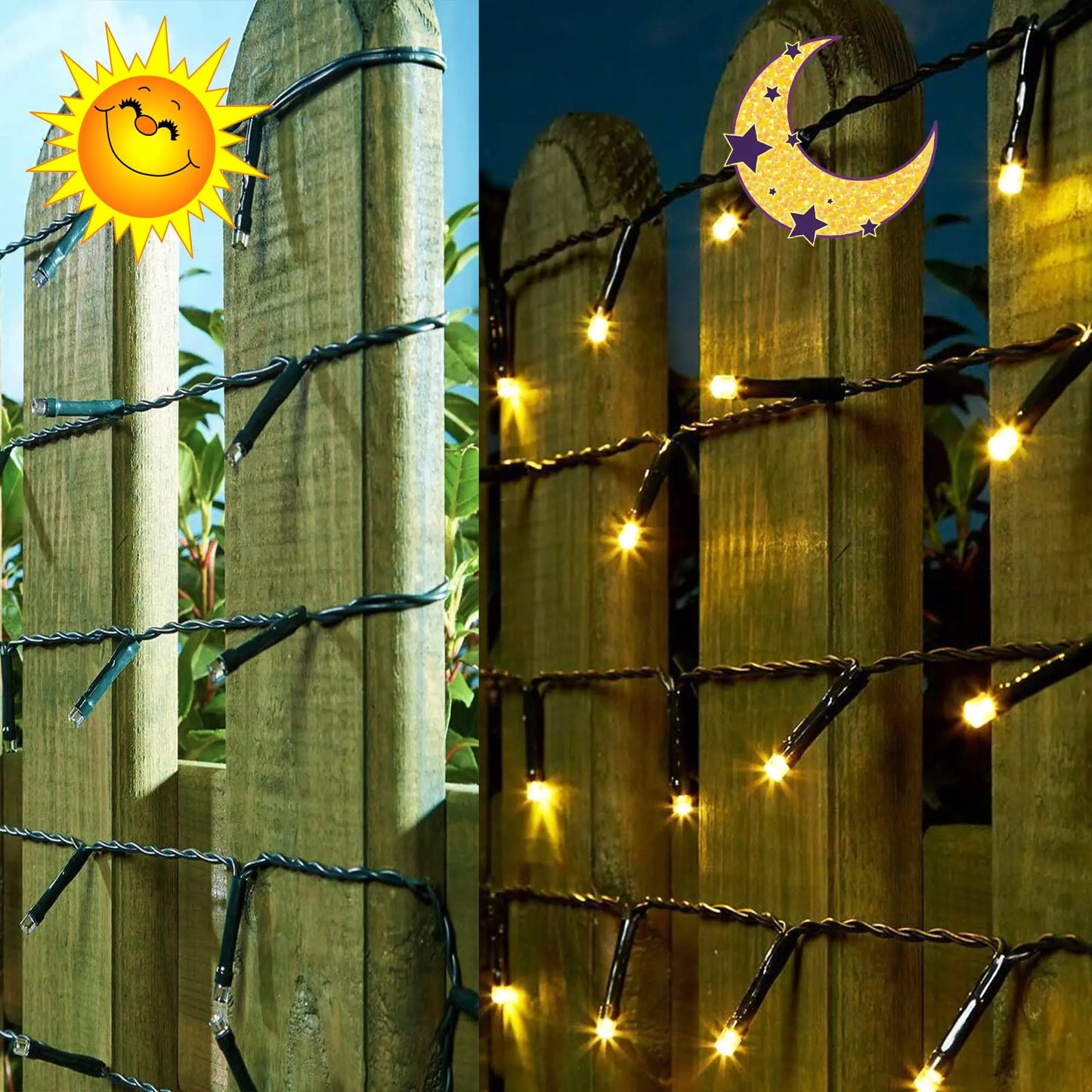 1-2pack 22M/32M Solar String Fairy LED Light