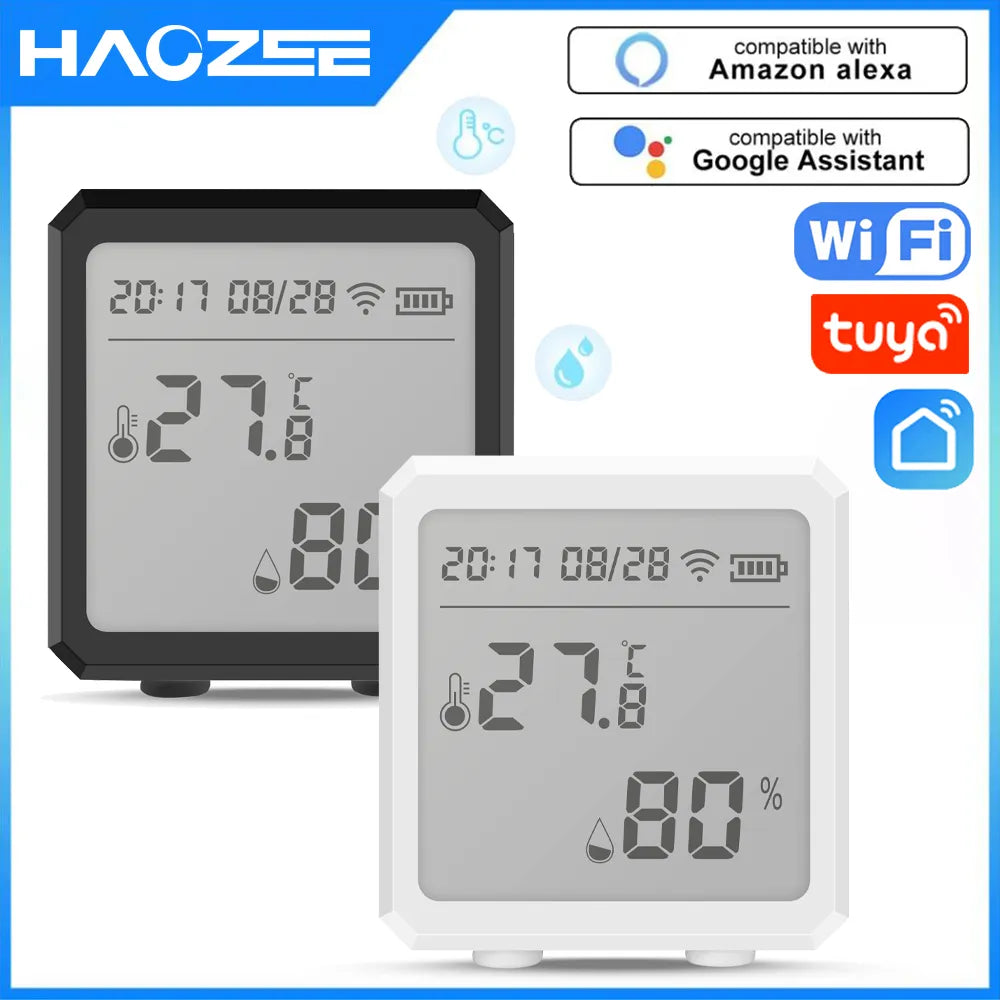 Smart WIFI Temperature And Humidity Sensor With LCD Display