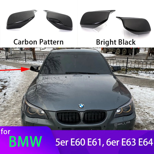 Black  Carbon Fiber Rearview Side Mirror cover for BMW