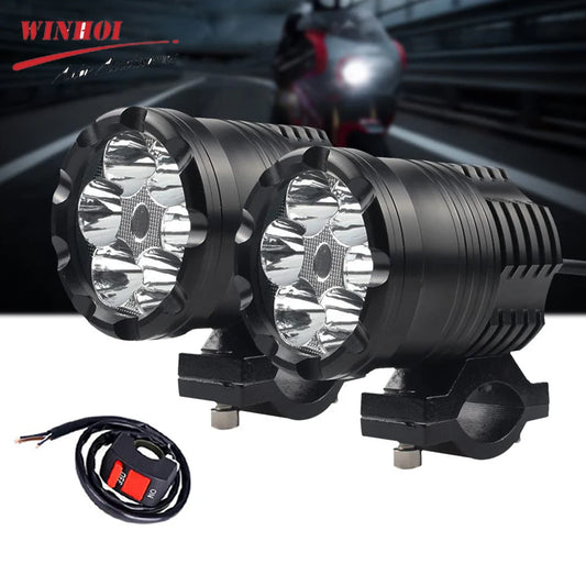 2PCS 60W Additional Led Headlights for Motorcycle