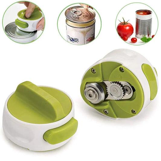 1 PC Portable Manual Can Opener Beer Can-Do Compact Mini Kitchen Gadget Tool Easy Twist Release Safety Stainless Steel