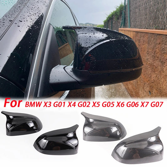 black rearview mirror cover For BMW