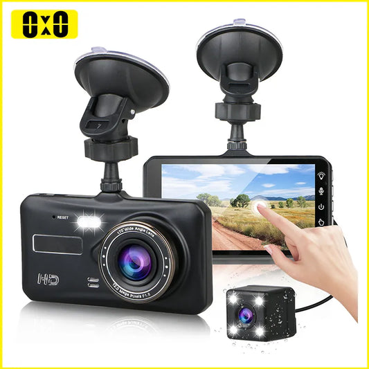 Full HD 1080P Front and Rear Dash Cam with Night Vision Driver Recorder