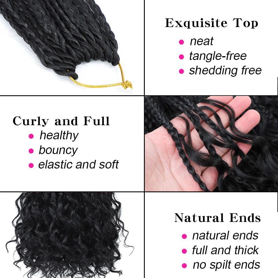 1- 6 Packs 16 Strands/Pack Ombre Crochet Braids