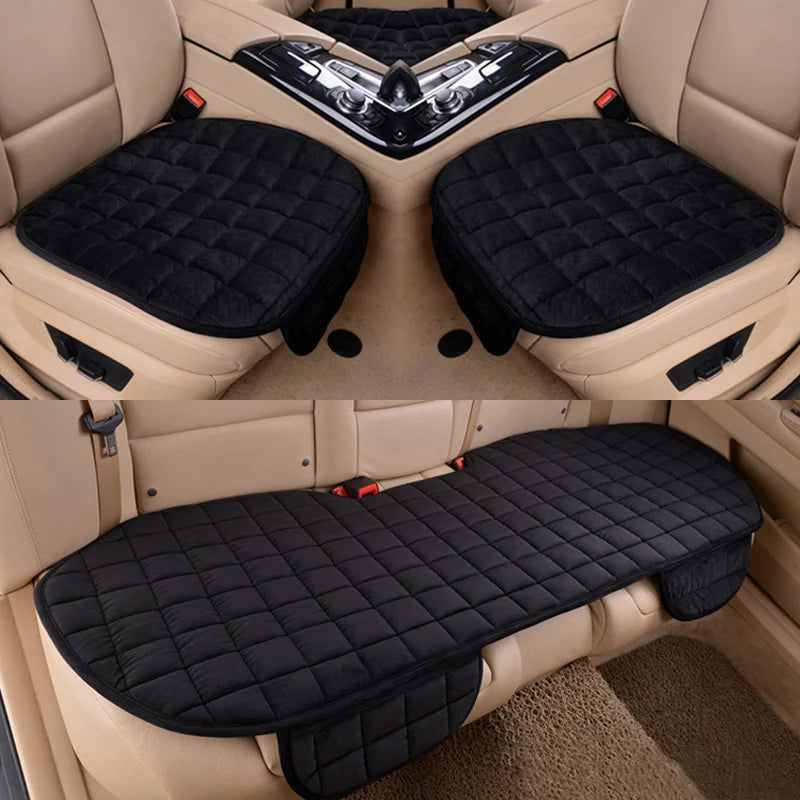 Universal Front Rear Plush Car Seat Cover