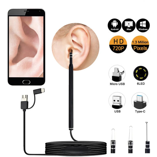 Ear Cleaning Endoscope Spoon with Mini Camera