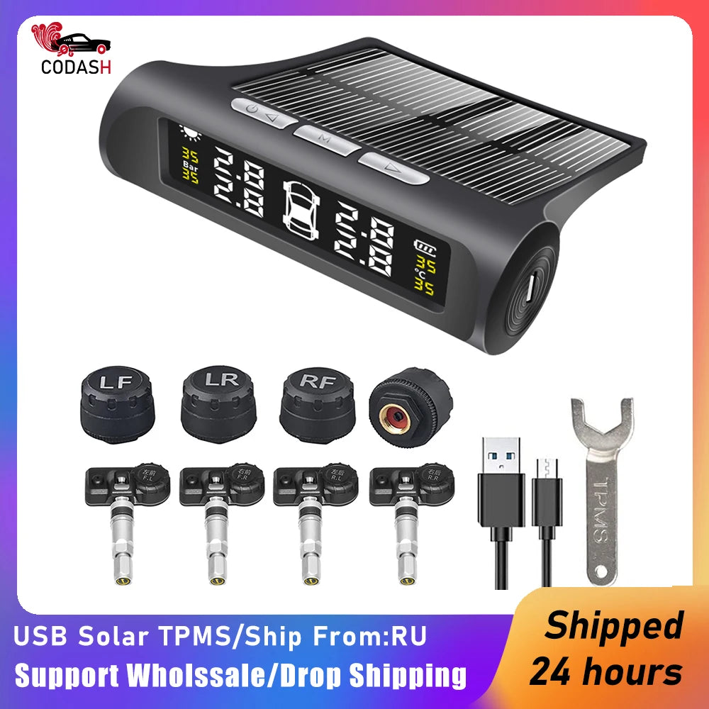 Car Solar Tire Pressure Monitoring System