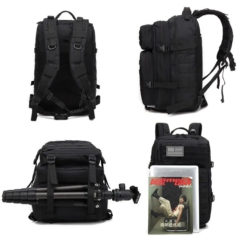 50L Nylon Waterproof Outdoor Military  Backpack