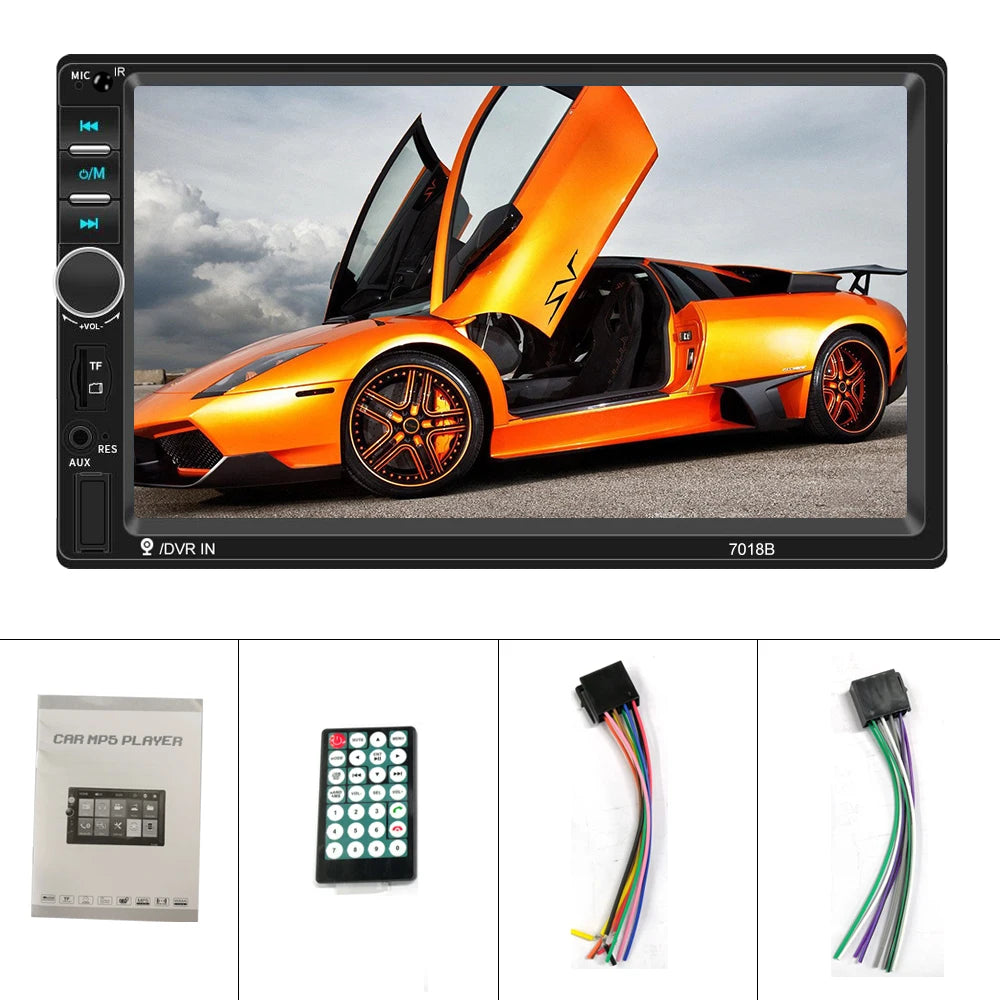 Universal 2-Din Car Radio Stereo 7-Inch HD Touch Screen Multimedia Player