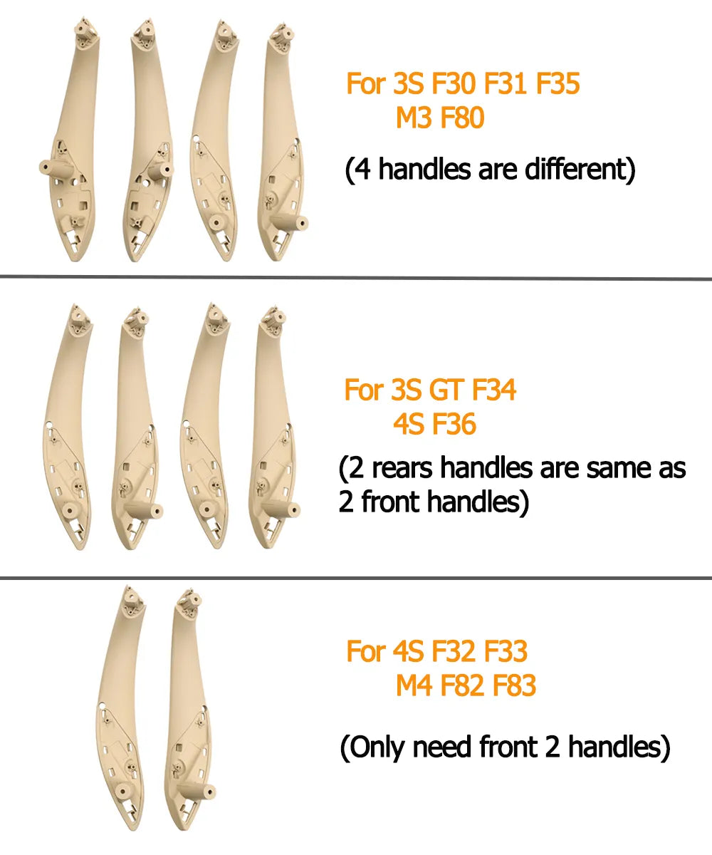 Upgraded Interior Door Pull Handle Inside Panel For BMW