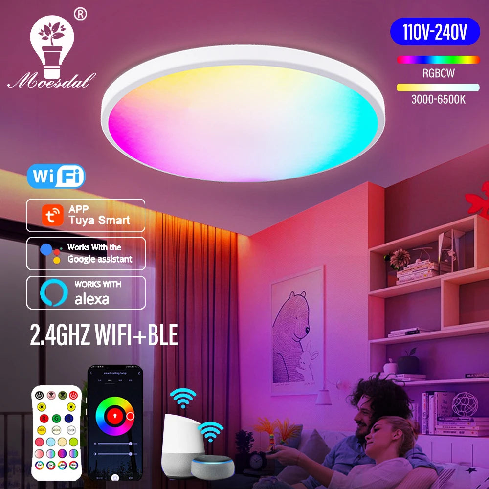 Smart WIFI LED Round Ceiling Light with APP Compatible