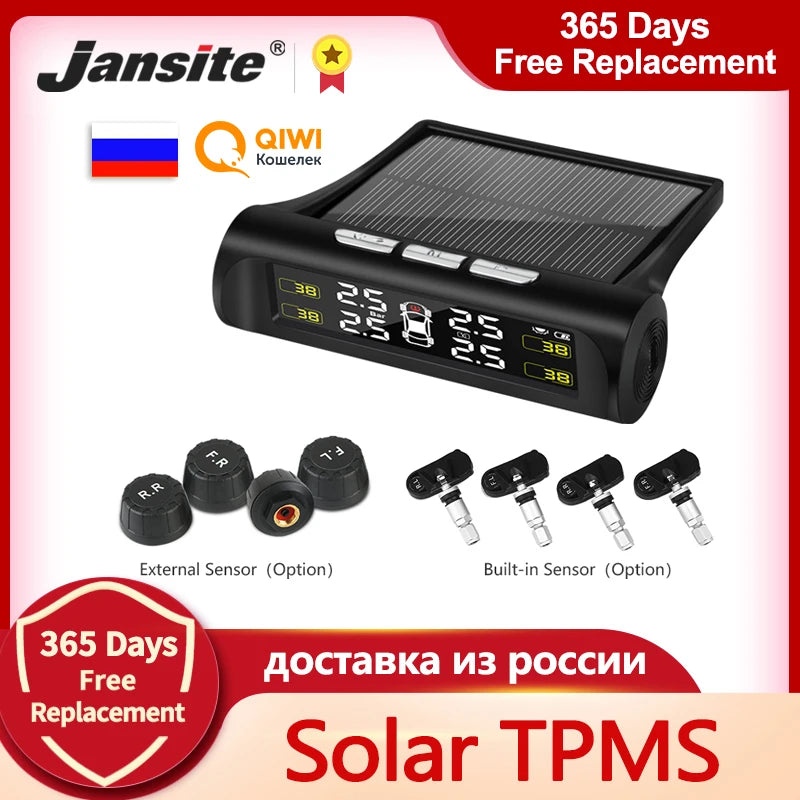 Solar Power Smart Car Tire Pressure Monitoring System