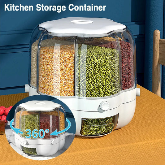 Sealed Large  360° Rotatable Rice/Grain Barrels (9/6.5/4KG) Moisture Proof Food Storage