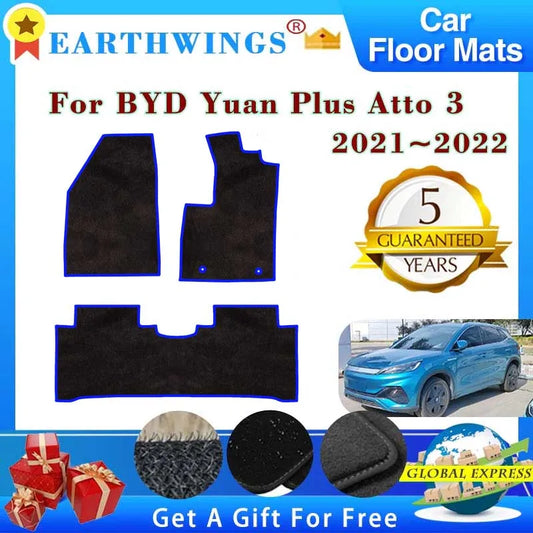 Car Floor Mats For BYD Yuan Plus Interior Accessories