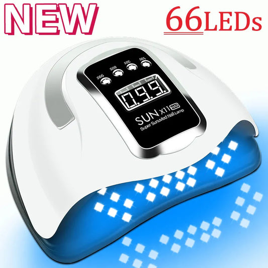 Powerful 66 LEDs UV LED Lamp For Nails Gel Polish Drying