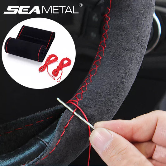 Premium Universal Fur Steering Wheel Cover with Needles and Thread