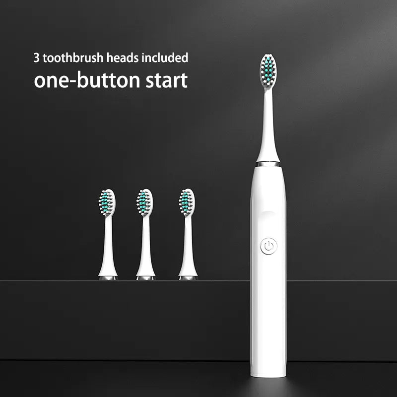 Electric Toothbrush for Adults with 3 Brush Heads Battery Type