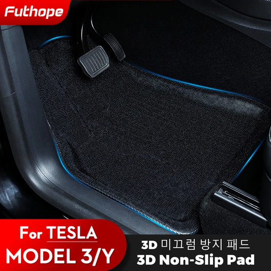 Custom Waterproof Black Floor Mats Pad For Tesla Model