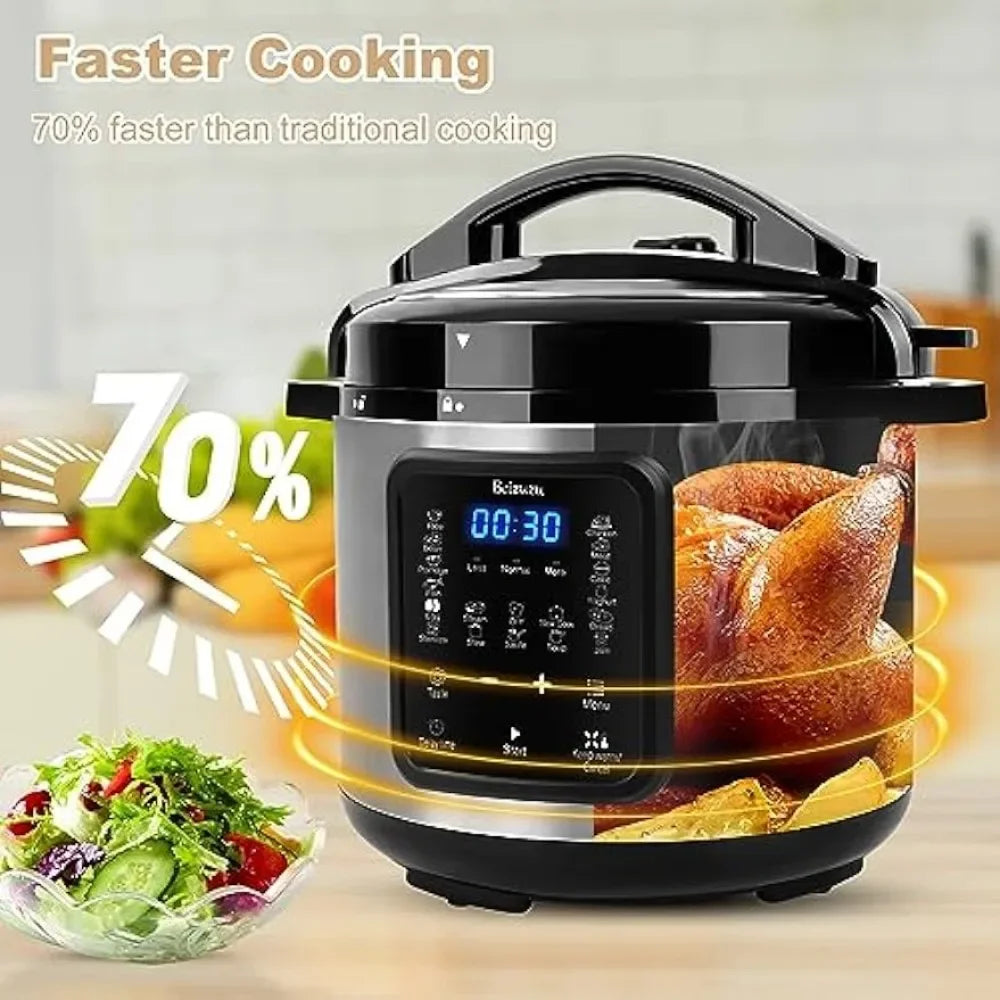 2024 New Electric Pressure Cooker: 6 Quart 9-in-1 Multi-Functional Pressure Pot